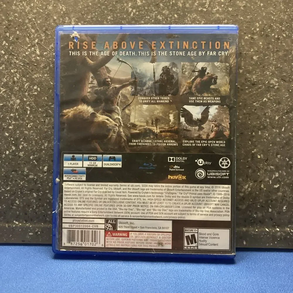 Far Cry Primal Sony PlayStation 4 Used Disk Looks Nice